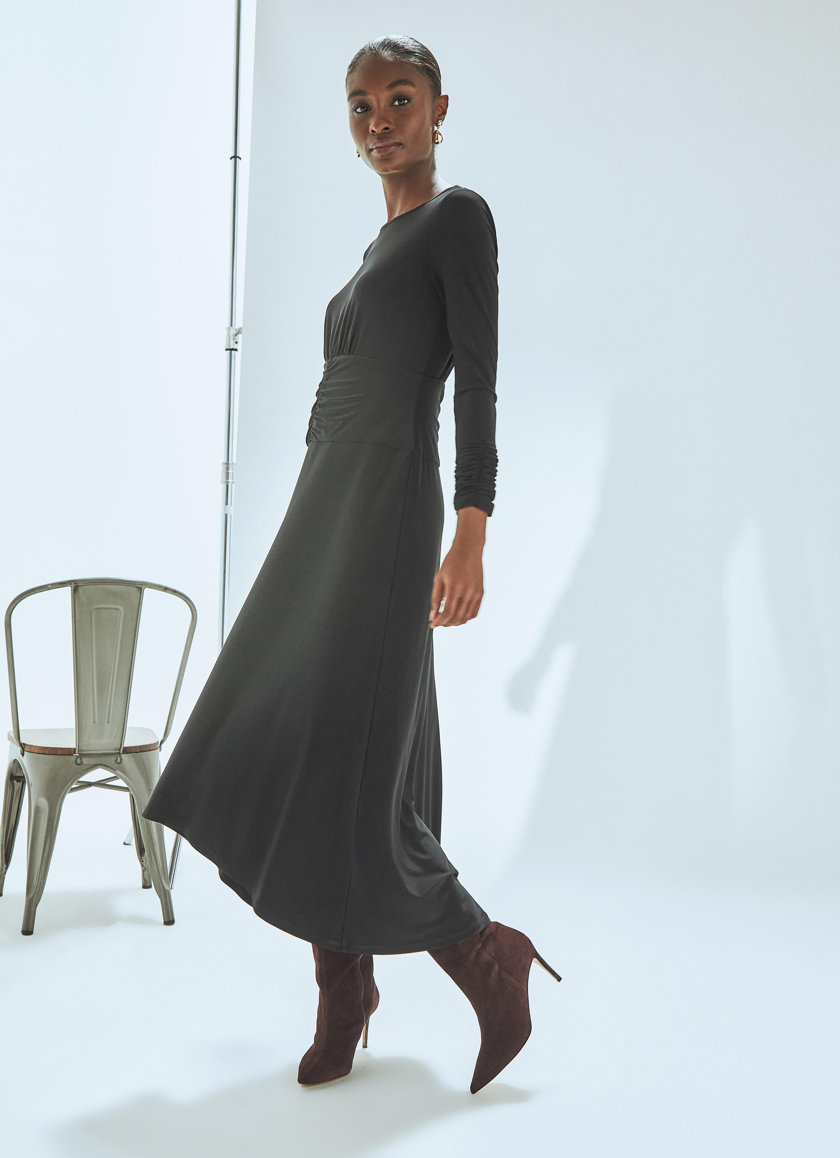 Christie Black Rouched Bodice
